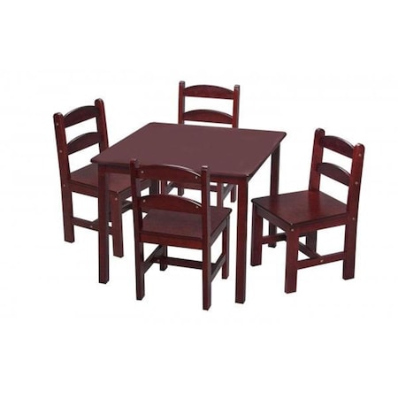 Seatsolutions Cherry Square Table with 4 Chairs SE3508578